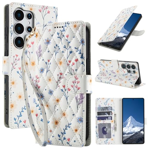 HASTHIP® Marca Funda billetera para Samsung Galaxy S25 Ultra 5G, estuche de cuero PU, protección integral y ranuras para tarjetas