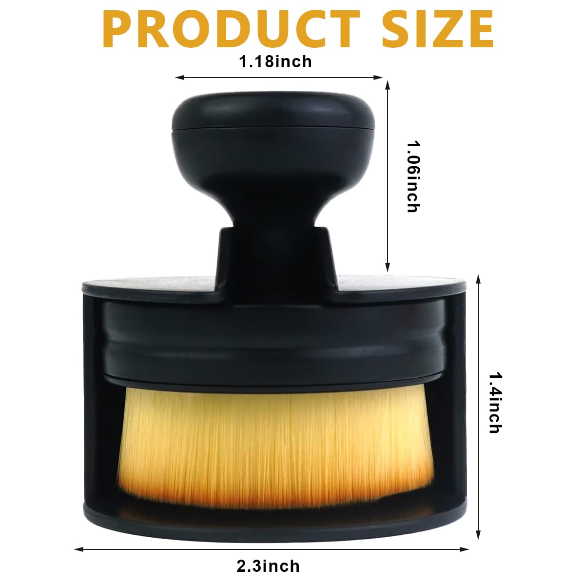 ZORBES Car Duster for Interior Detailing with 4.3 cm Ergonomic ABS Handle | Microfiber Brush