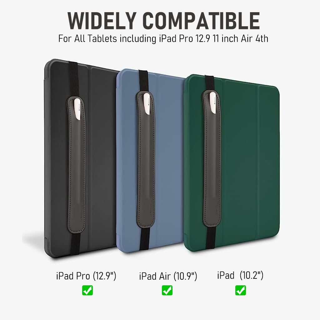 Zeitel Apple Pencil Cover with Elastic Band for iPad Pro 9.7 10.5 12.9 in | PU Leather Sleeve