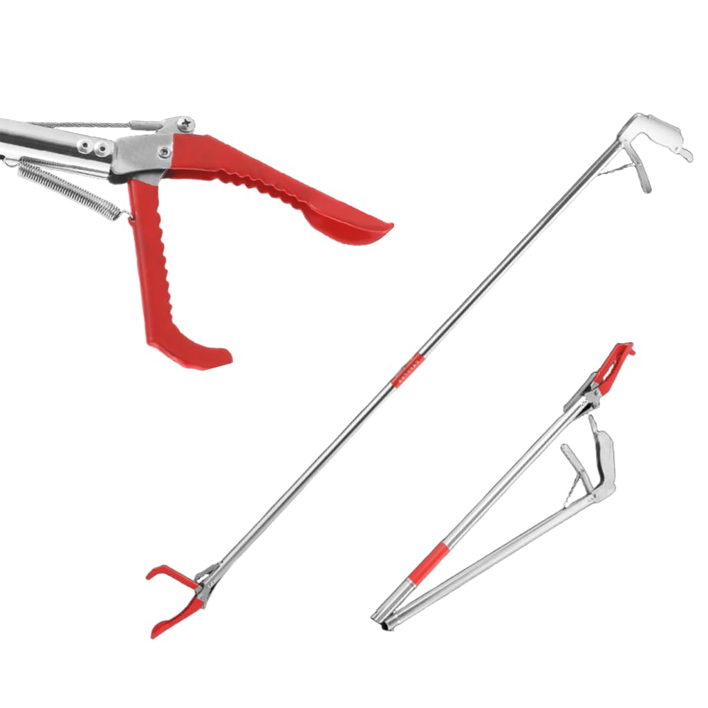 HASTHIP Grabber Reacher Tool 150cm for Litter Pick Up with Anti Slip Clamp and Ergonomic Handle