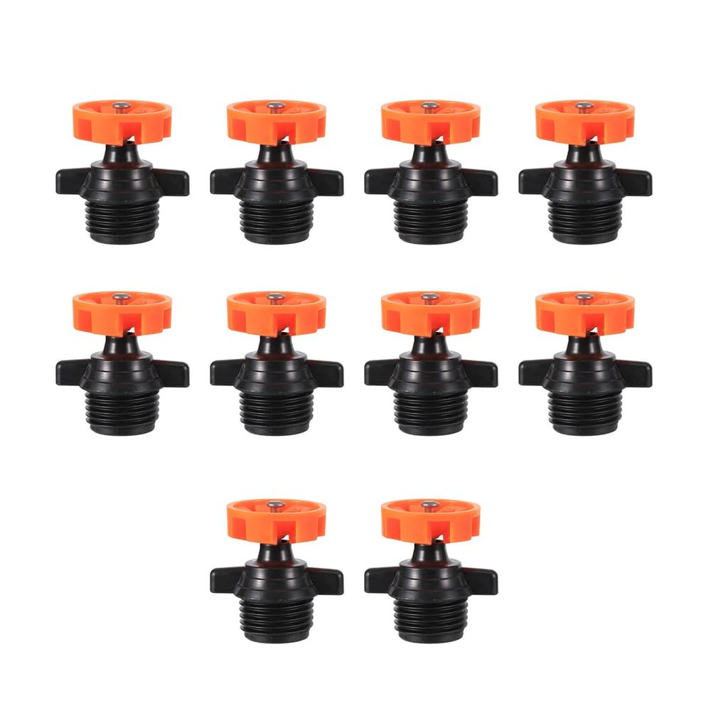 HASTHIP® 10Pcs 360 °Swivel Sprinkler Heads, Garden Sprinkler Mist Spray Nozzles, Universal Drip Irrigation System Misters, Slow Watering Spray Nozzles for Lawn, Greenhouse & Plant Cooling