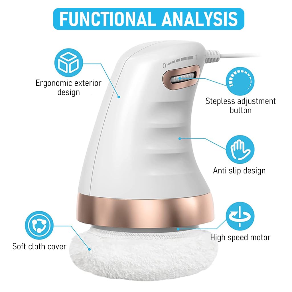 HANNEA Body Massager for Full Body Sculpting with Ergonomic Handle and 6 Pads | Stepless Adjustment