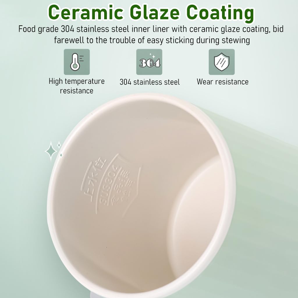 Supvox Electric Kettle for Travel and Home Use with 4 Preset Temperatures and Ceramic Liner | 450ml Portable Water Boiler Featuring LCD Display and Tea Strainer