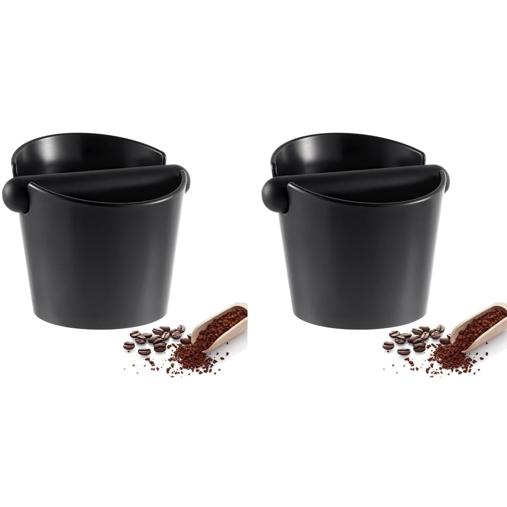 Supvox Espresso Knock Box for Coffee Grounds with Convenient Knocking Bar | 2PCS Set