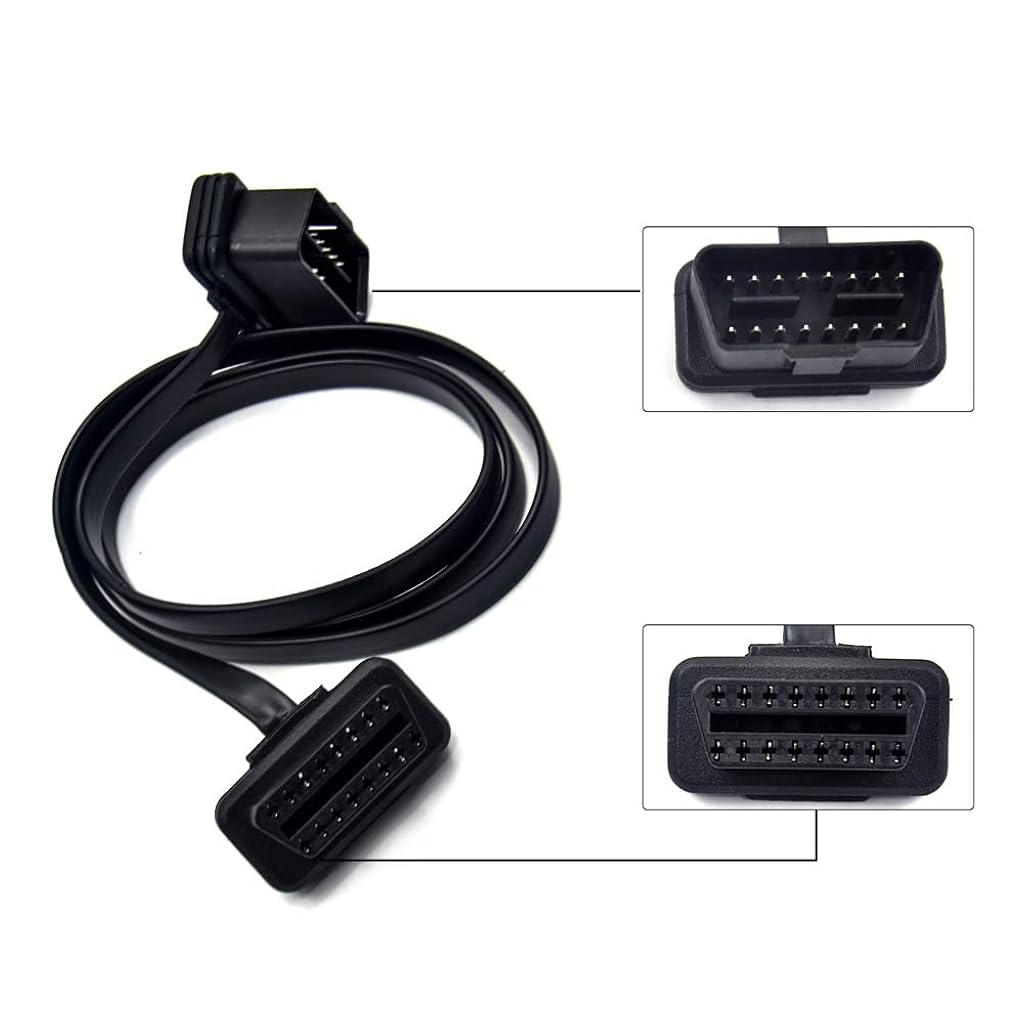 STHIRA® OBD 2 Flat Ribbon Extension Cable 16 Pin Male to Female Port | Extender for Scan Tools