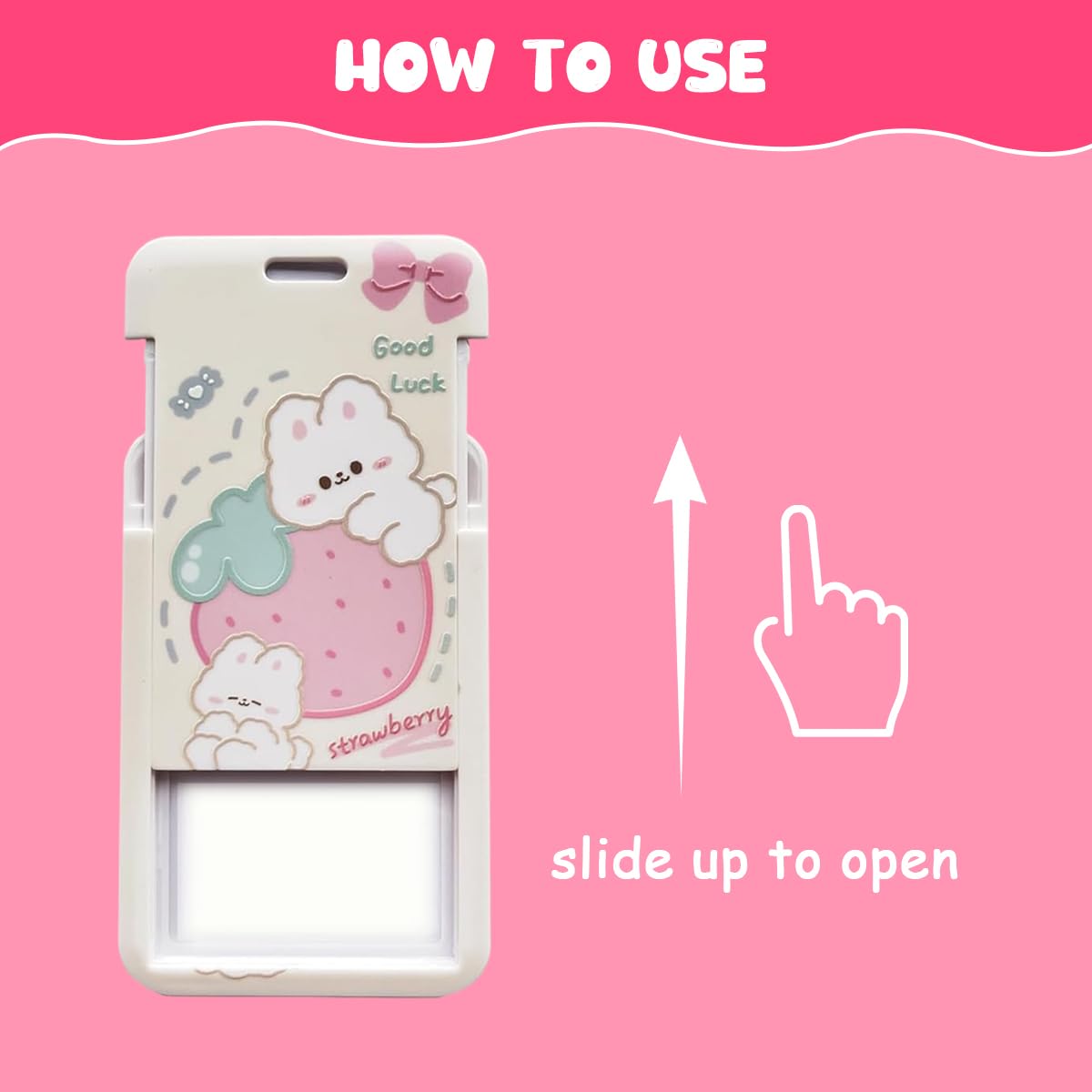 PATPAT Cartoon ID Card Holder for Students and Office with Lanyard & Keychain | 110mm x 70mm Clear Acrylic Sleeve