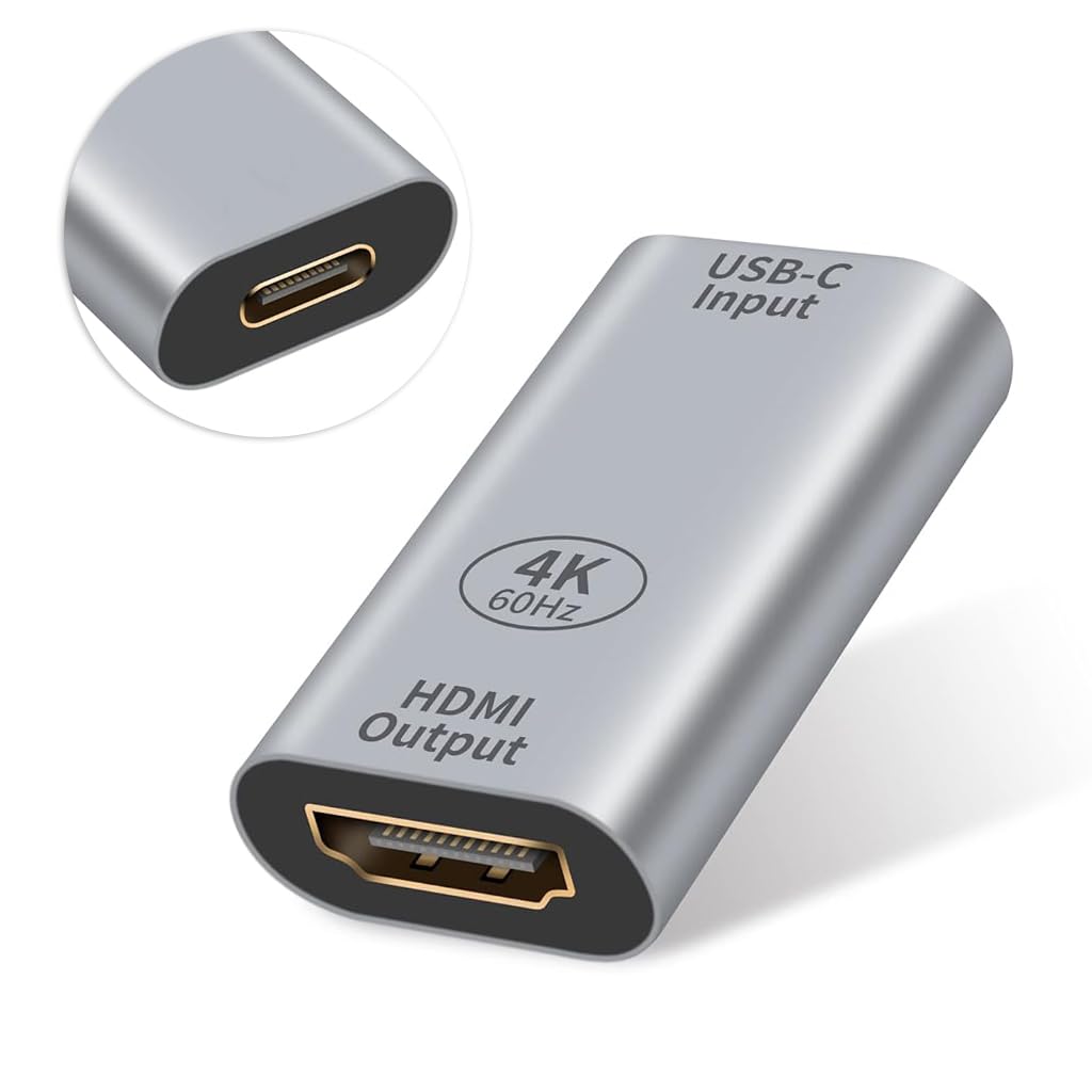 Verilux USB C to HDMI Adapter 4K@60Hz for MacBook and iPad Pro featuring Aluminum Alloy Shell