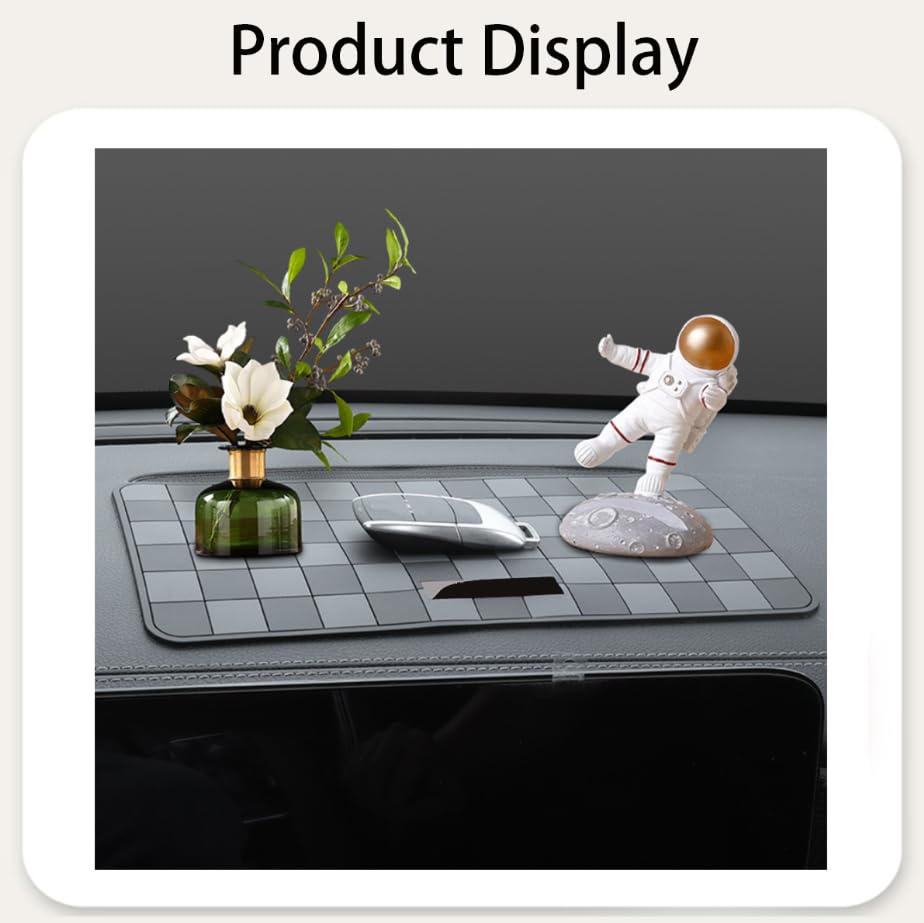 ZIBUYU Car Dashboard Anti Slip Mat for Secure Phone Placement with PVC Sticky Pad