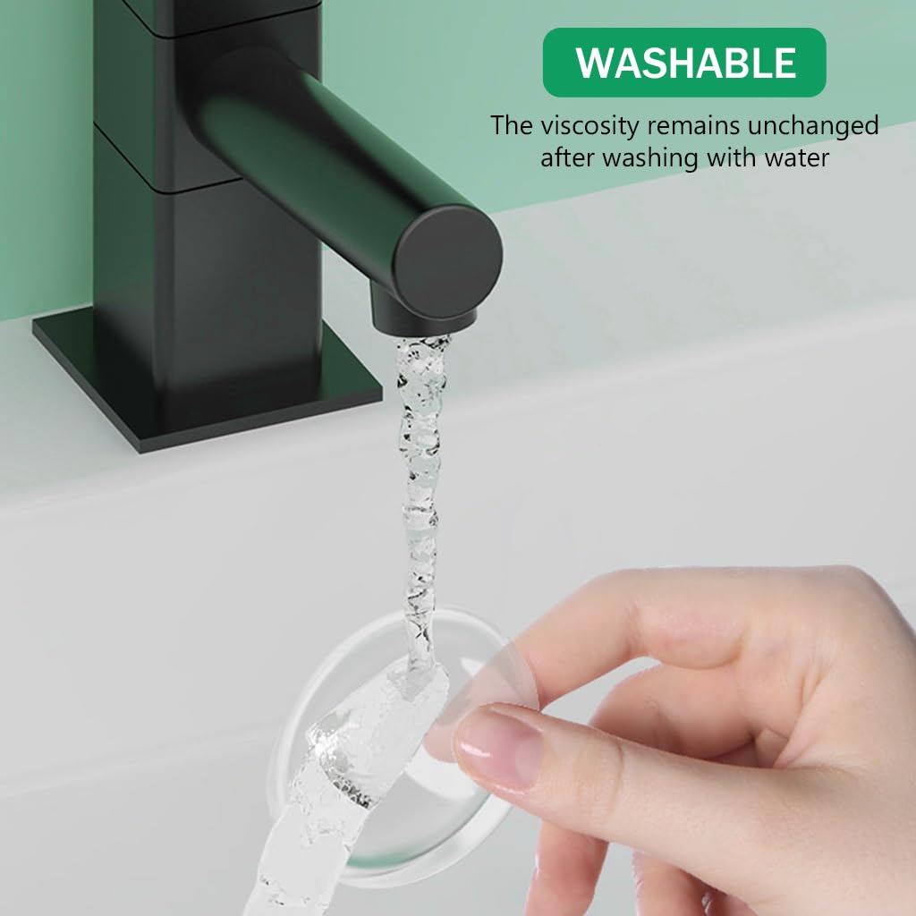 HASTHIP Door Stopper Wall Protector 6pcs for Walls and Cabinets with Self Adhesive Silicone | Transparent 4x4cm Bumper Pads