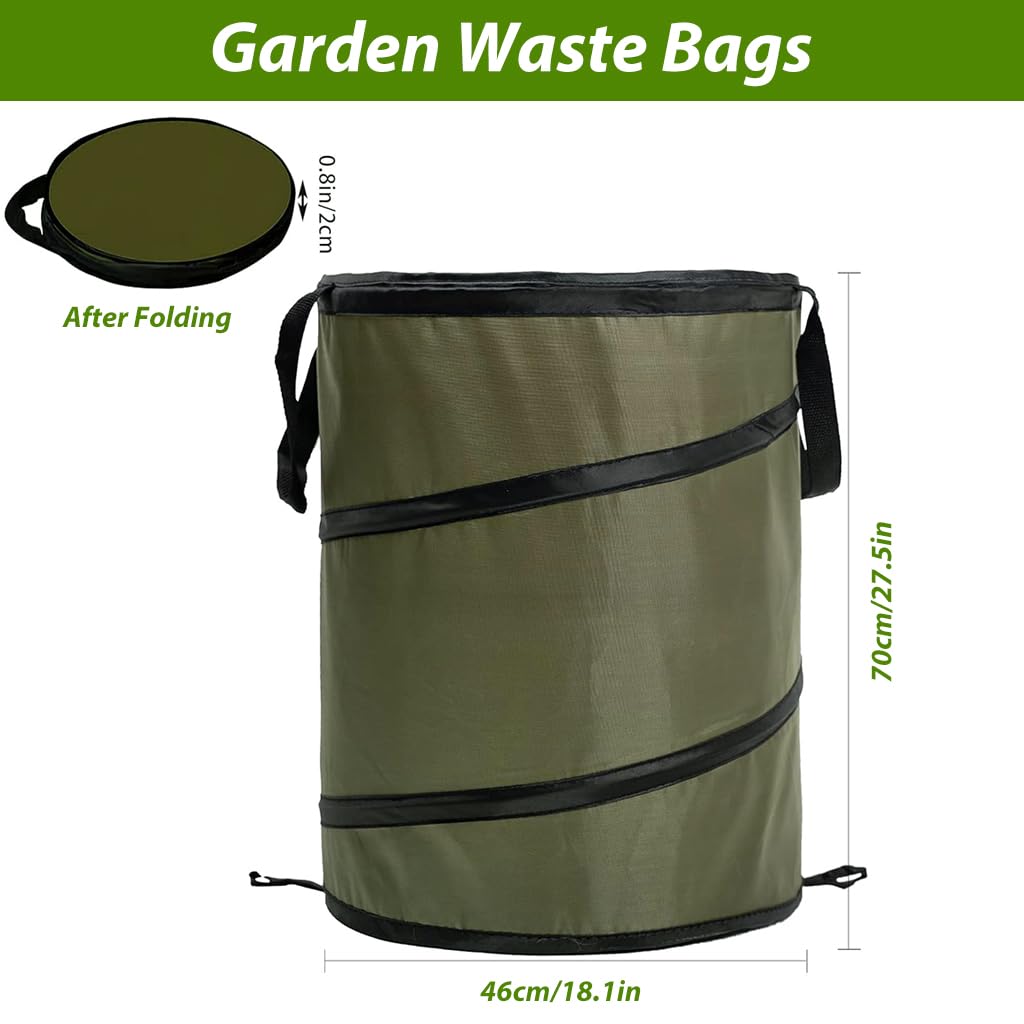 HASTHIP Folding Oxford Cloth Bucket for Garden and Camping 46cm x 70cm | Waterproof Collapsible Storage