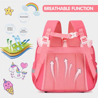 PALAY® School Backpack for Girls School Girls Backpack Book Bag Randoseru Book Bag Pink Unicorn Girls Backpack Cartoon Print Primary Students Book Bag School Backpack for Kids 5-10 Years Old