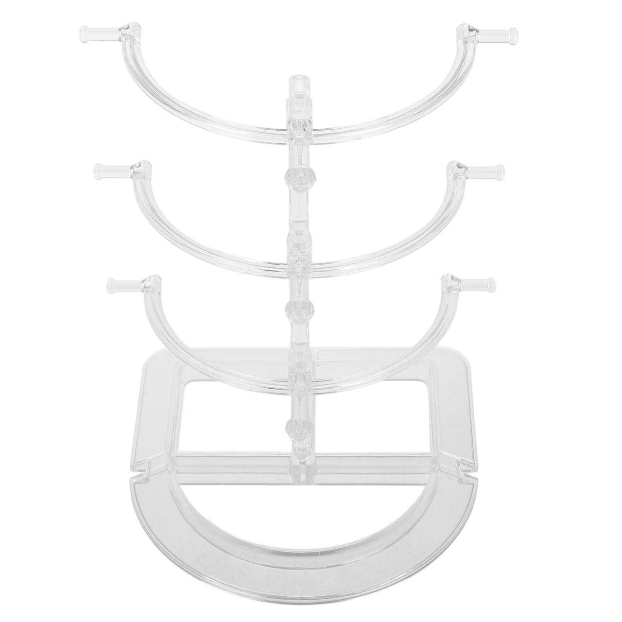HASTHIP Sunglasses Holder Organizer for Display with 4 Tier Clear PP Rack | Space Saving Design