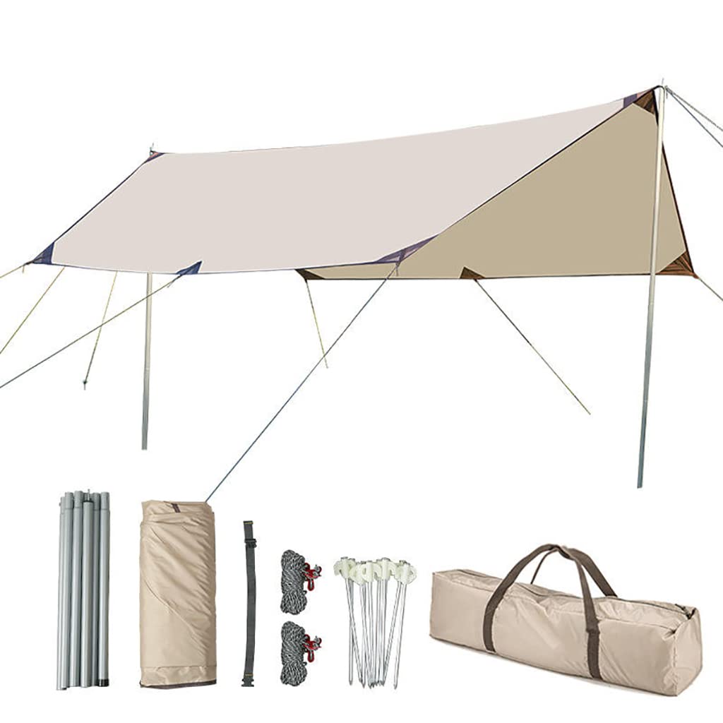 Proberos® 3 * 3m Canopy Tent Kit for Outdoor Camping, Waterproof Gazebo with Assembly Accessories, UPF 50+ Sunshade Camping Tent for Camping, BBQ, RV Travel, Picnic