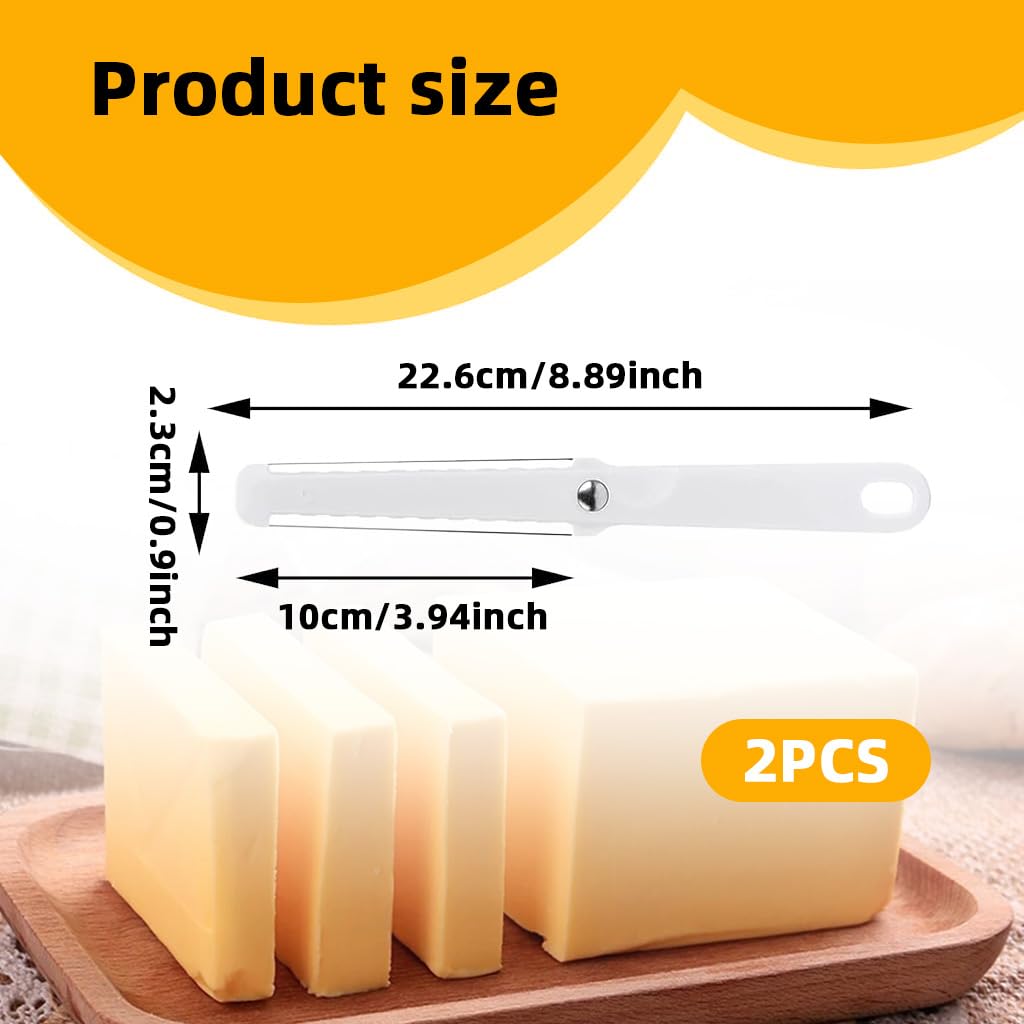 Zibuyu Wire Cheese Slicer for Home Cooking with Dual Wire Cutter and 304 Stainless Steel Body