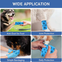 Qpets® 6 Roll Stmandy Vet Tape wrap, wrap Bandage, Adhesive wrap Bandage Crepe Bandage for The Person or The Pets who was injure or Have Wound