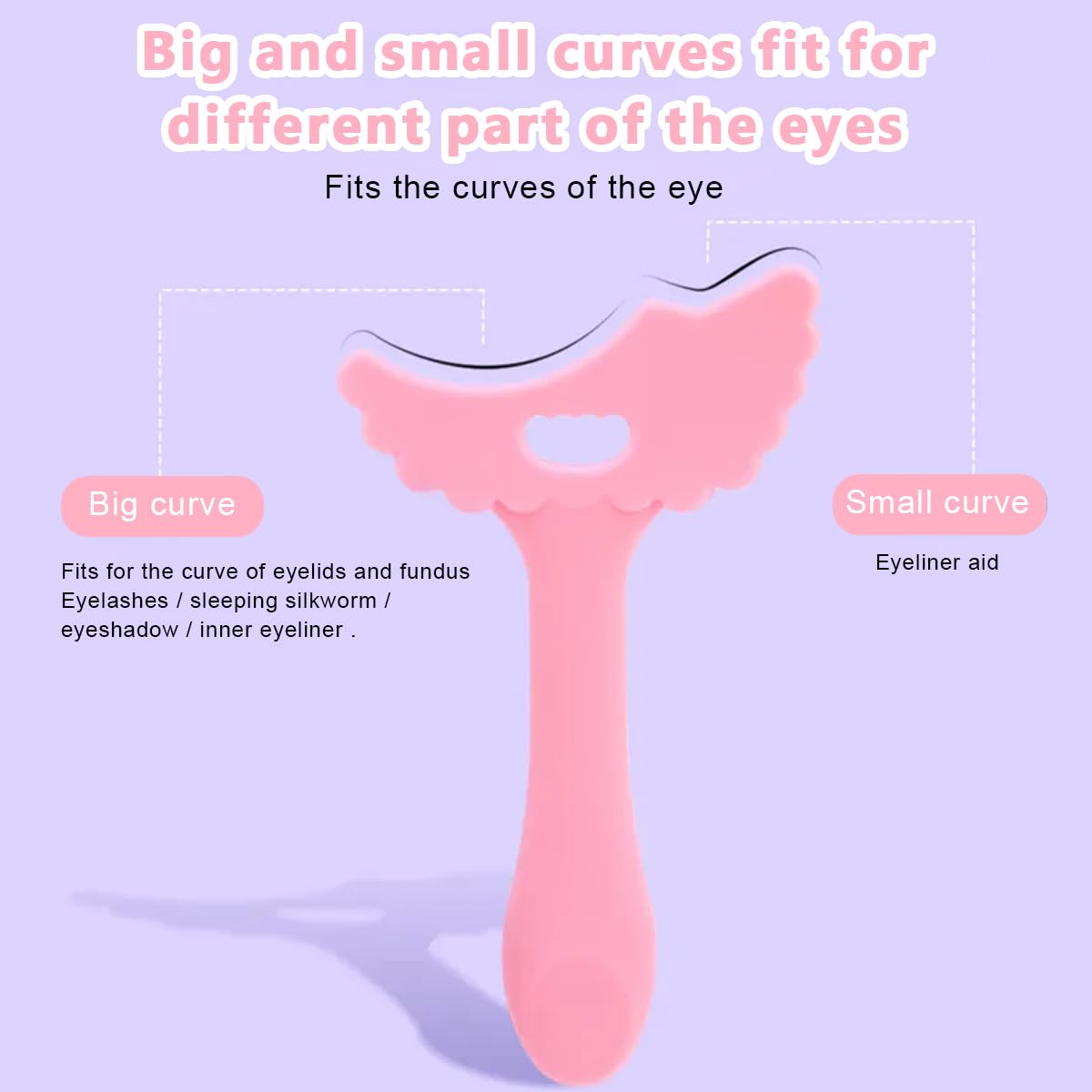 MAYCREATE Eye Makeup Guide Tool for Eyeliner and Mascara with Curved Design | 4 Pcs Silicone Set