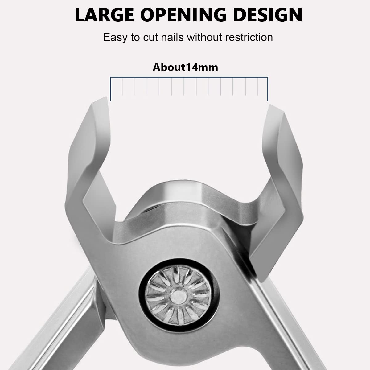 ZIBUYU Nail Cutter For Men,Nail Clippers Wide Jaw Opening Stainless Steel Fingernail and Toenail Nipper Cutter for Thick Nails with Keychain Leather Case Pedicure,Manicure Kit