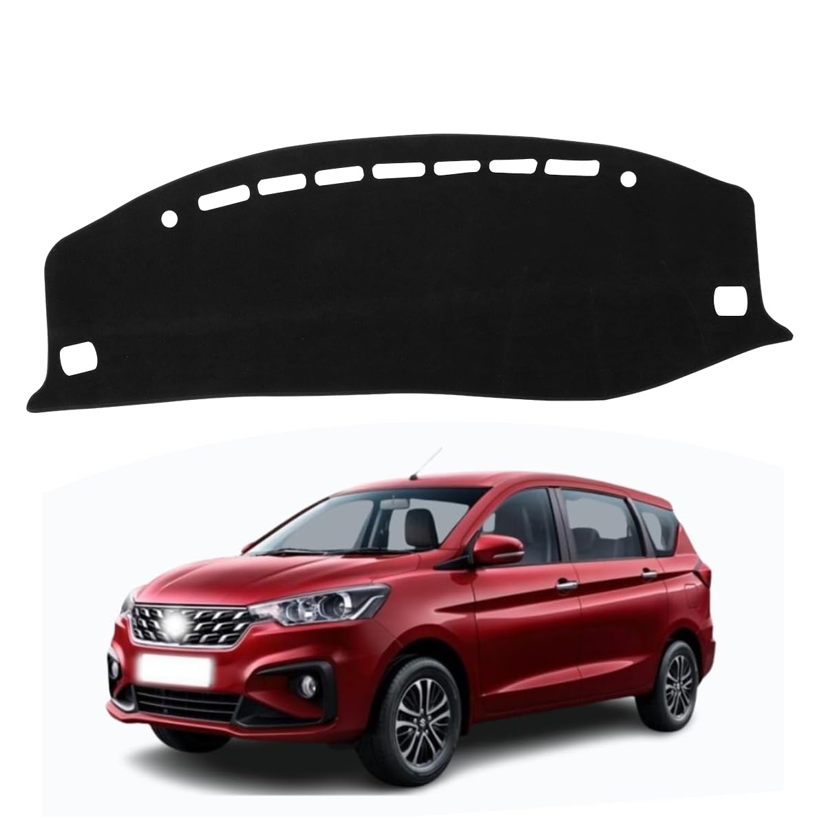 STHIRA Compatible Ertiga 2019–2024 Dashboard Protector with Silicone UV Shield | 2PCS Anti Slip Cover