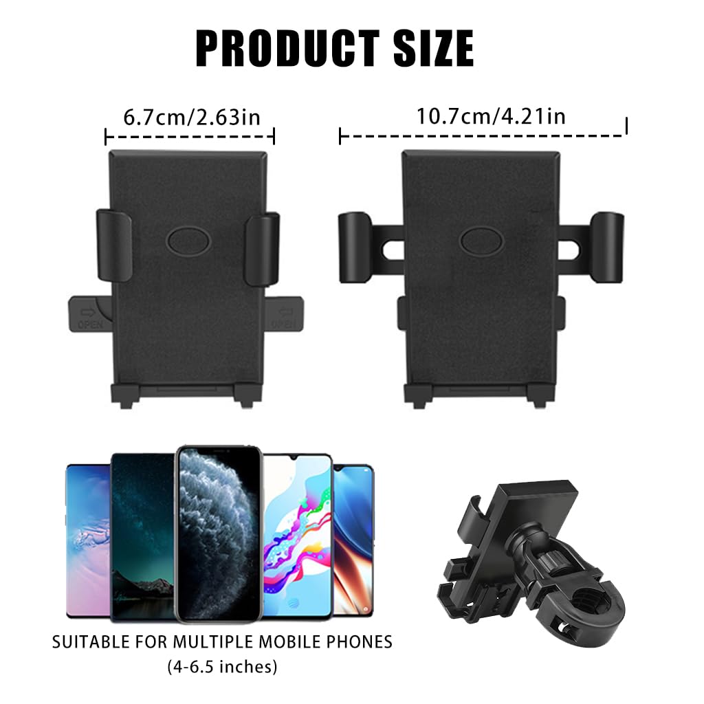 PROBEROS Bike Phone Mount for Handlebar with 360 Rotation and Dual Side Claws | Fits 4–6.5 in Smartphones
