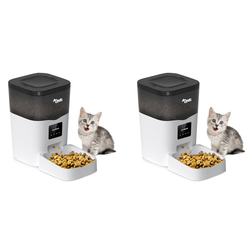 Qpets Automatic Pet Feeder with WiFi App Control and Portion Timer | 3L Plastic Dispenser