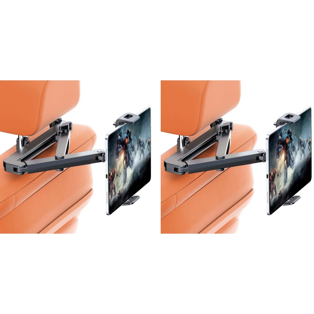 STHIRA Phone and Tablet Holder for Car Back Seat with 360° Rotation and Retractable Arm