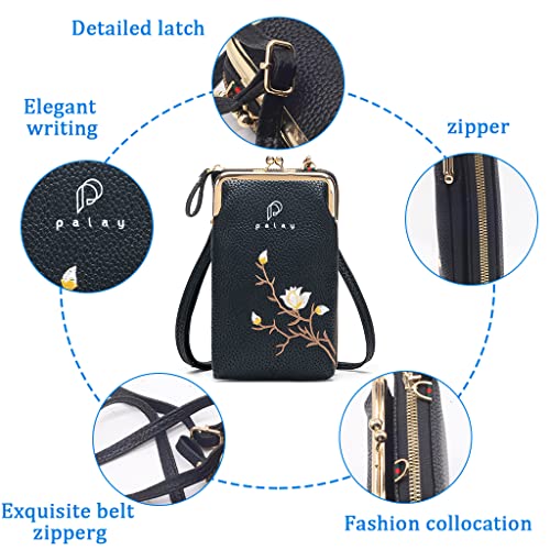 PALAY® Women Crossbody Phone Bag Combo, PU Leather Mini Sling Wallet Purse with Credit Card Slots, Mobile Holder, Pocket for Journaling, Scrapbooking, DIY, Planners, Crafts, Pink