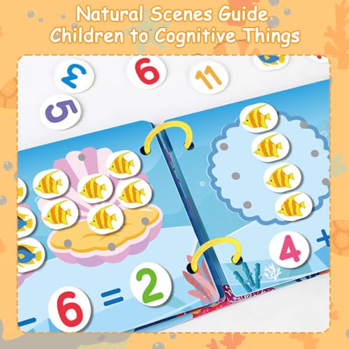 SNOWIE SOFT® Montessori Busy Books for Kids, Autism Sensory Educational Toys, 48 Themes Busy Book for Toddlers 1-3 Boys