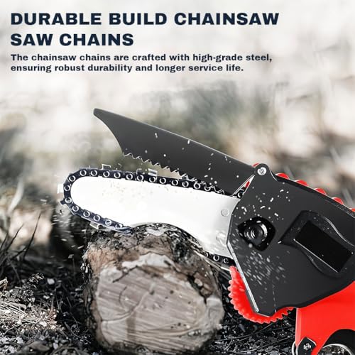 HASTHIP® 4PCS Chainsaw Saw Chain 6 Inches with Guide Rail Universal for Wood Cutting Tree Pruning