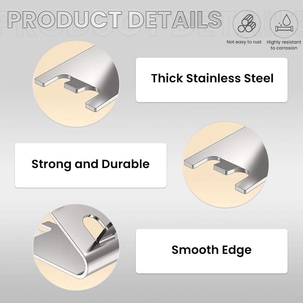 Supvox Freezer Wire Shelf Mount Clips 10Pcs with Clip On Design and Stainless Steel Build