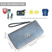 PALAY® Hand Purse for Women PU Leather Wallet RFID Bag Clutch Bag Long Wallet for Women with Hand Strap Fashion Card Holder Ladies Purse