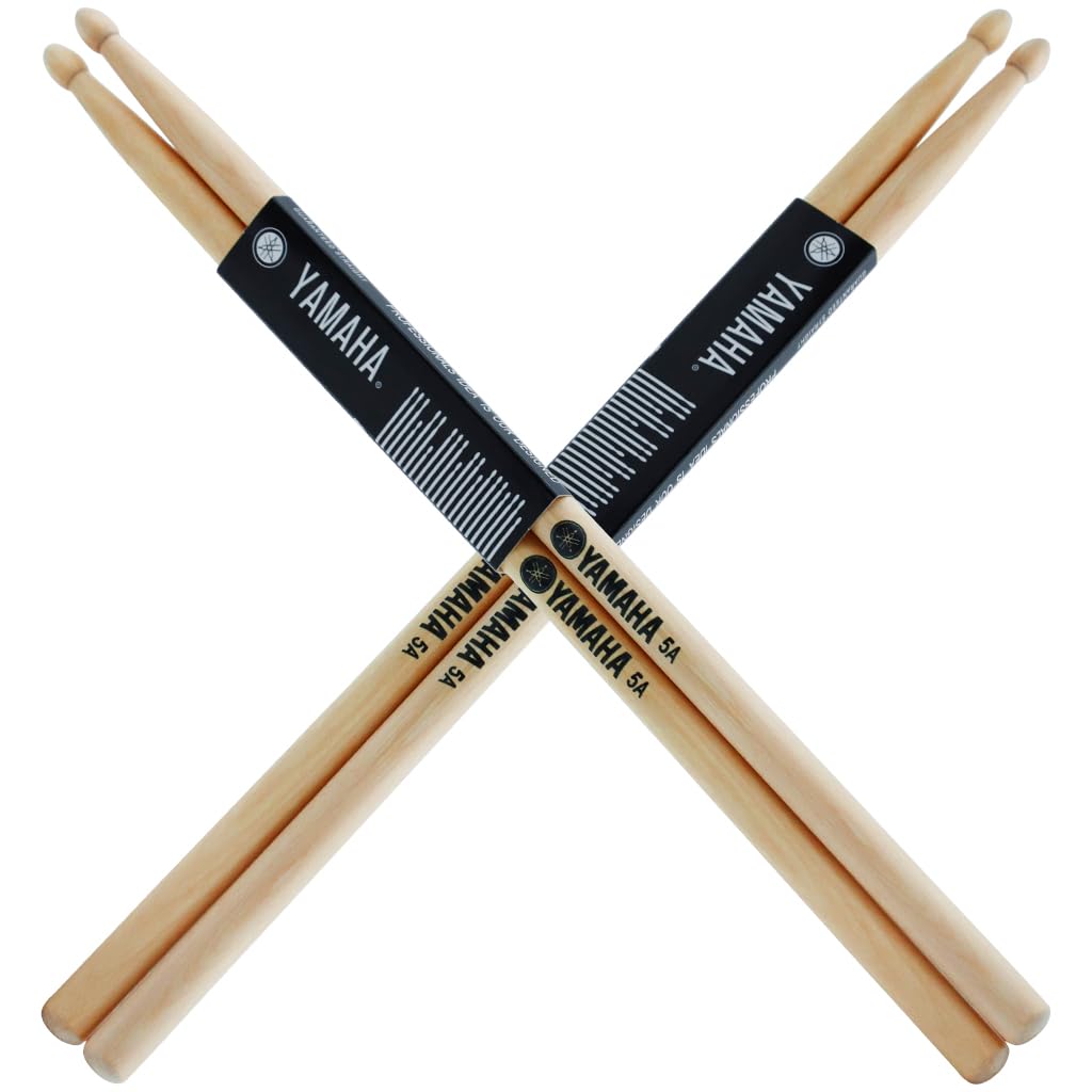 HASTHIP® 5A Drum Sticks Maple Drumsticks, 2 Pair 16inch Drum Sticks Set, Wood Drumsticks Drum Accessories for Adults & Youth, Oval Wood Tip, Perfect for Pros and Beginners