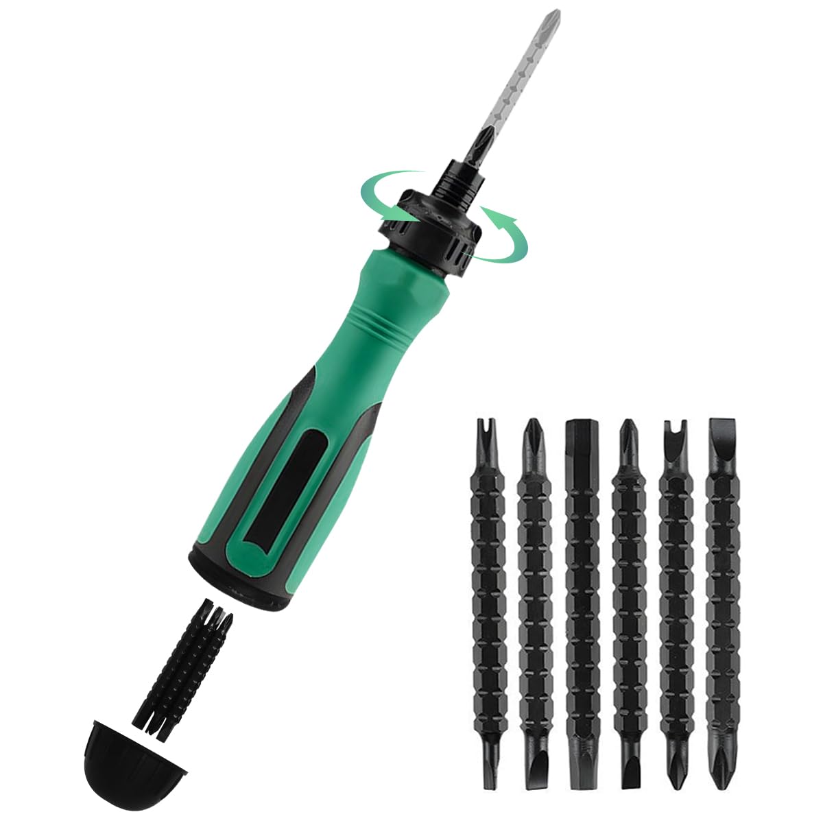 Serplex Screwdriver Tool Set for DIY and Home Use with 13 in 1 Bits and Retractable Design