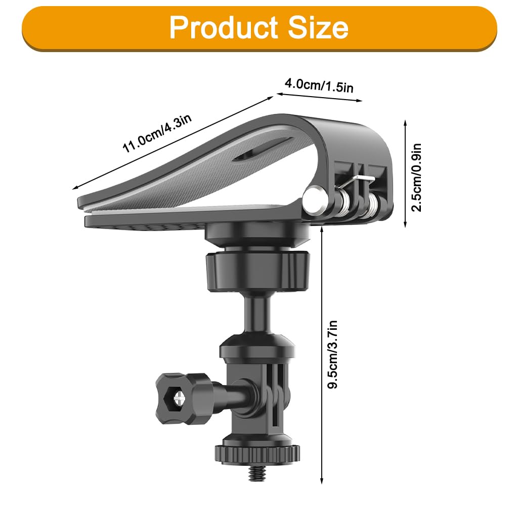 STHIRA Car Sun Visor Mount for Action Cameras with 1/4 inch Thread and Anti Slip Silicone Clip