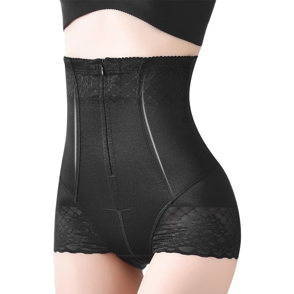 SANNIDHI Women Body Shaper Panties for Tummy Control featuring Lace Design | 2XL Black
