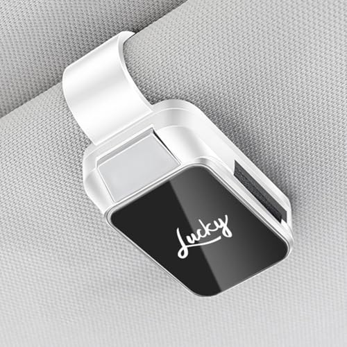 STHIRA® Sunglasses Holder for Car Sun Visor One-hand Operation Press-To-Open Clip-on Visor Sunglasses Holder Sleek Car Sunglasses Organizer Holder Decorative Sun Visor Sunglasses Holder