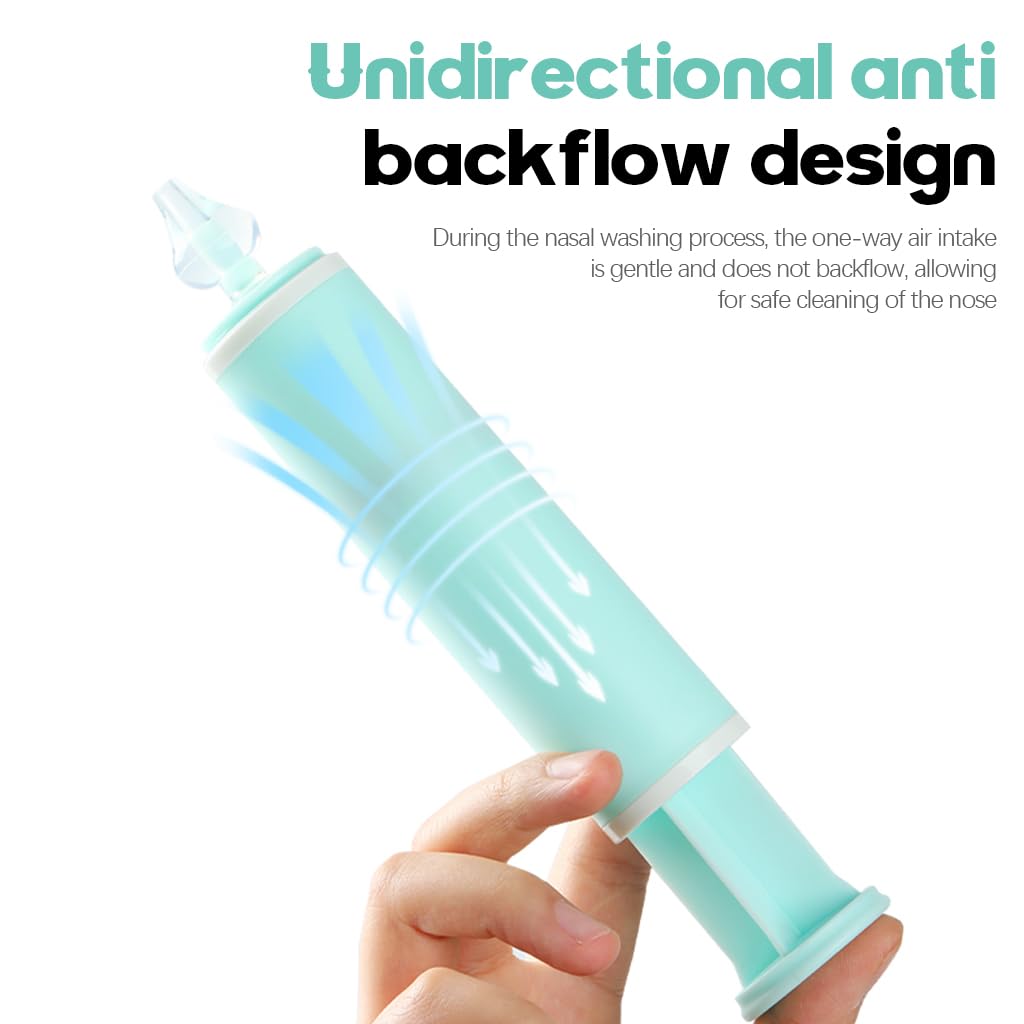 HANNEA Nasal Rinser 60ml for Adult Use with Soft Silicone Nozzle | Includes 2PCS Green Set