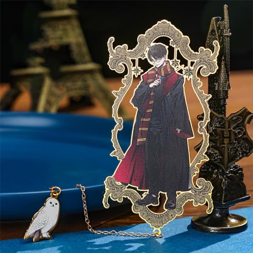 Climberty® Metal Butterfly & Owl Charm Bookmark Combo, Red Heart Chain, Gold Finish, Cute Book Markers Gift for Women, Fans, Journaling, Planners, Scrapbooking, DIY, Readers, Birthdays