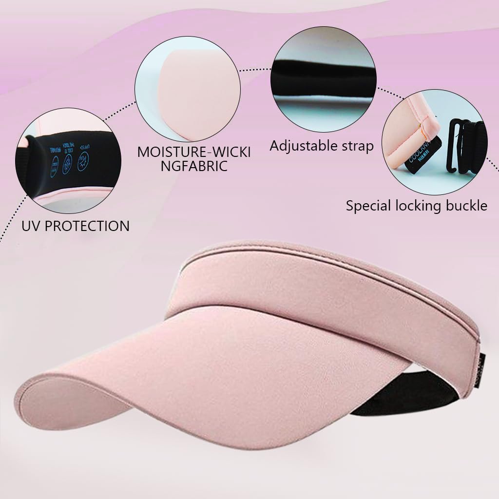 Zibuyu Women Sun Visor Baseball Hat for Summer with Wide Brim UPF 50 Protection | Ice Silk Lightweight Cap for Running and Outdoor Activities