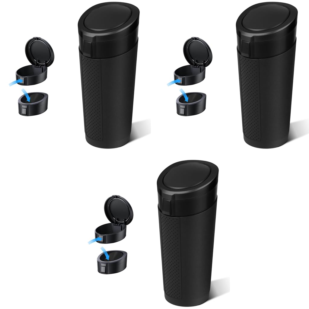 STHIRA Car Trash Can for Cup Holder featuring Compact 8.8x8.4x18.5cm Design | 3PCS Set