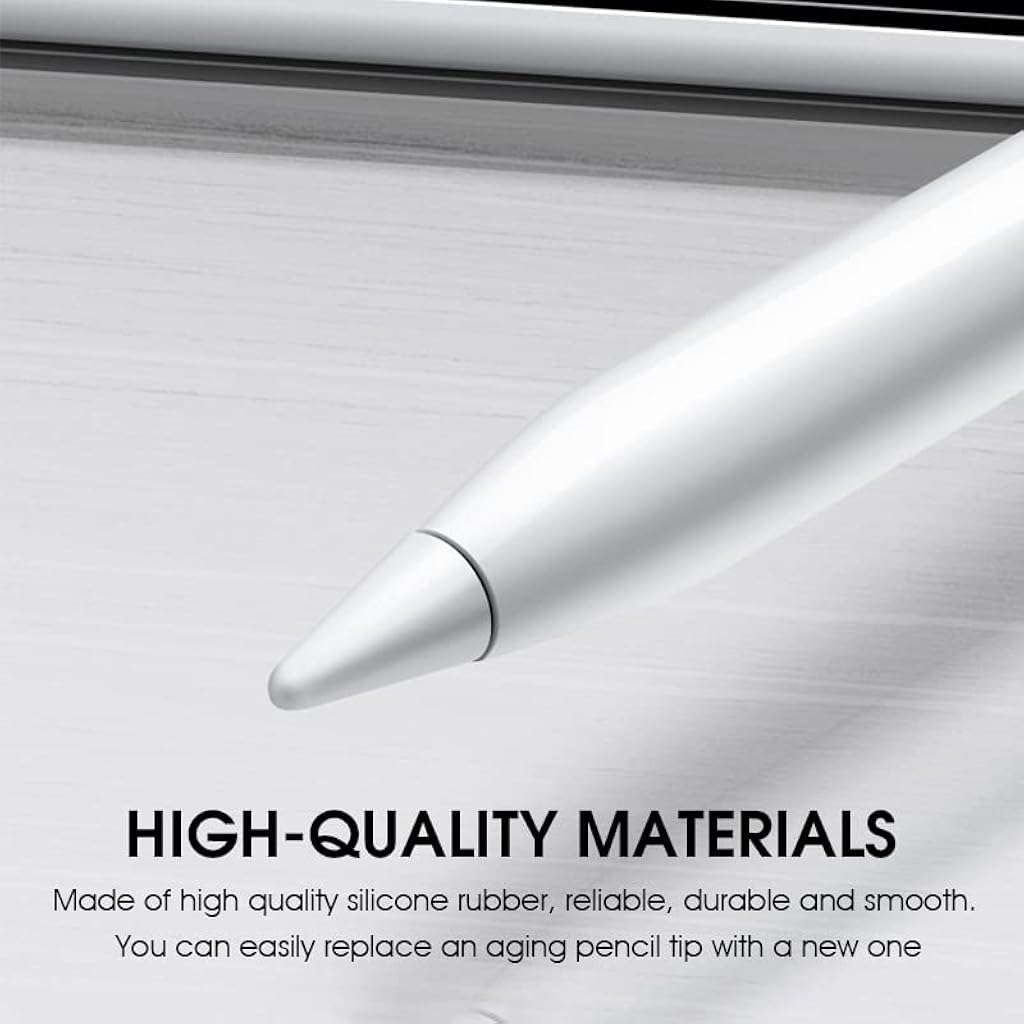 ZORBES® 4 Pack Replacement Tips for Apple Pencil 1st Gen & 2nd Gen, iPad Pro Pencil- White