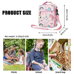 HASTHIP® Lunch Box for Kids Boys, Insulated Lunch Bag with Detachable Shoulder Strap, Pocket Rocket Planet Print Reusable Thermal Lunch Cooler Bag Meal Tote Lunch Bags for School Travel