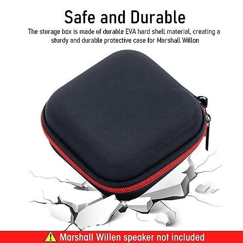 Zeitel® Carrying Case for Marshall Willen Portable Cover for Speakers with Hand Strap Anti-Scratch EVA Case Bluetooth Speaker 3PCS