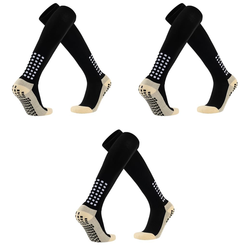 PROBEROS Sport Socks for Soccer and Indoor Training with Anti Slip Rubber Grip | Breathable Cotton Compression Design