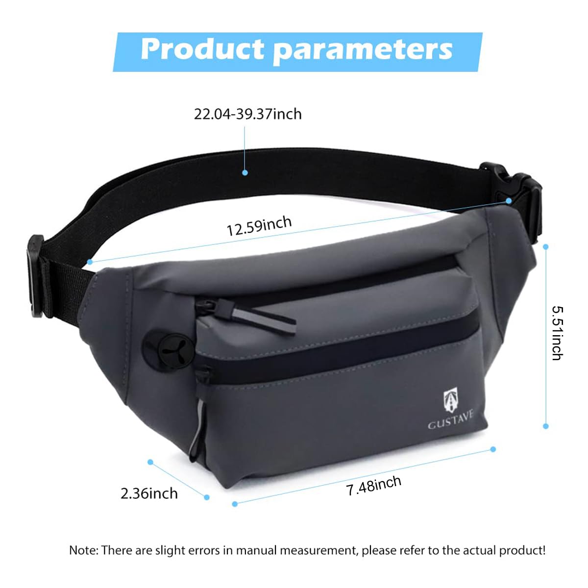 Large Waterproof Sling Backpack for Hiking and Travel featuring 3 Compartments | Grey