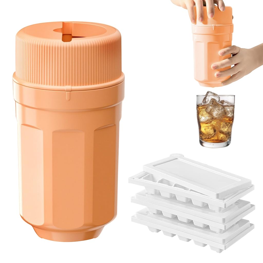 Supvox Ice Cube Tray for Cups and Mugs with 3 No Lid 10 Grid Plates | Food Grade Silicone