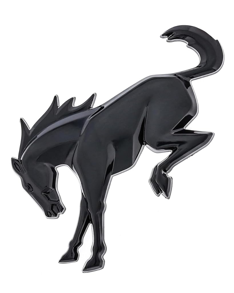 STHIRA® Car Door Charm Sticker Black Horse Emblem Stickers 3D Waterproof Horse Emblem Charm Peel and Off Fashion Car Door Charm Car Tail Charm for Trucks, SUVs, Muscle Cars