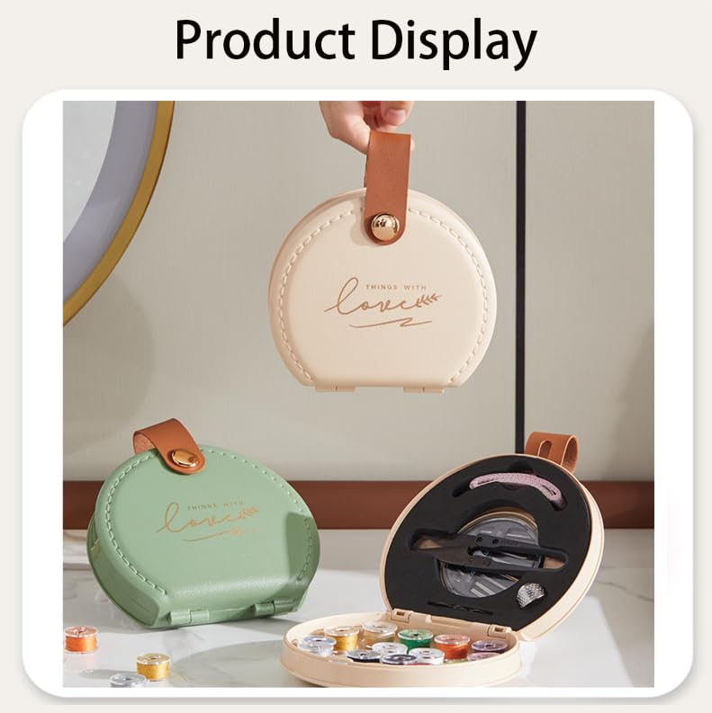 ZIBUYU Mini Portable Sewing Kit for Travel and Daily Repairs with Organizer Case | Compact Sewing Box Featuring Pincushion and Threads