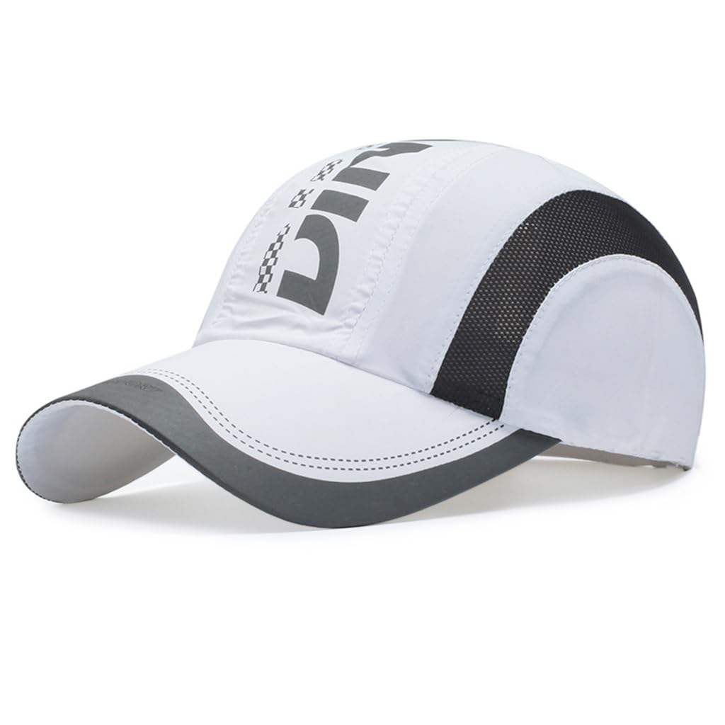ZIBUYU Sport Baseball Caps for Men and Women Unisex Cap Breathable Cotton Cap for Men, Women Summer Cap Outdoor Fishing Outside Hiking Adjustable Buckle Casual Caps for Men Stylish - White