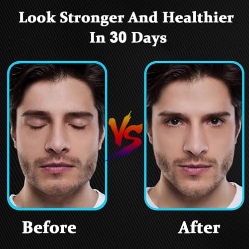 MAYCREATE® 6PCS Jawline Exerciser for Men Women 45lbs Silicone Jaw Exerciser Trainer Face Jawline Shaper for Jawline Exercise, for Beginner, Intermediate & Advance, Define Jawline - Black