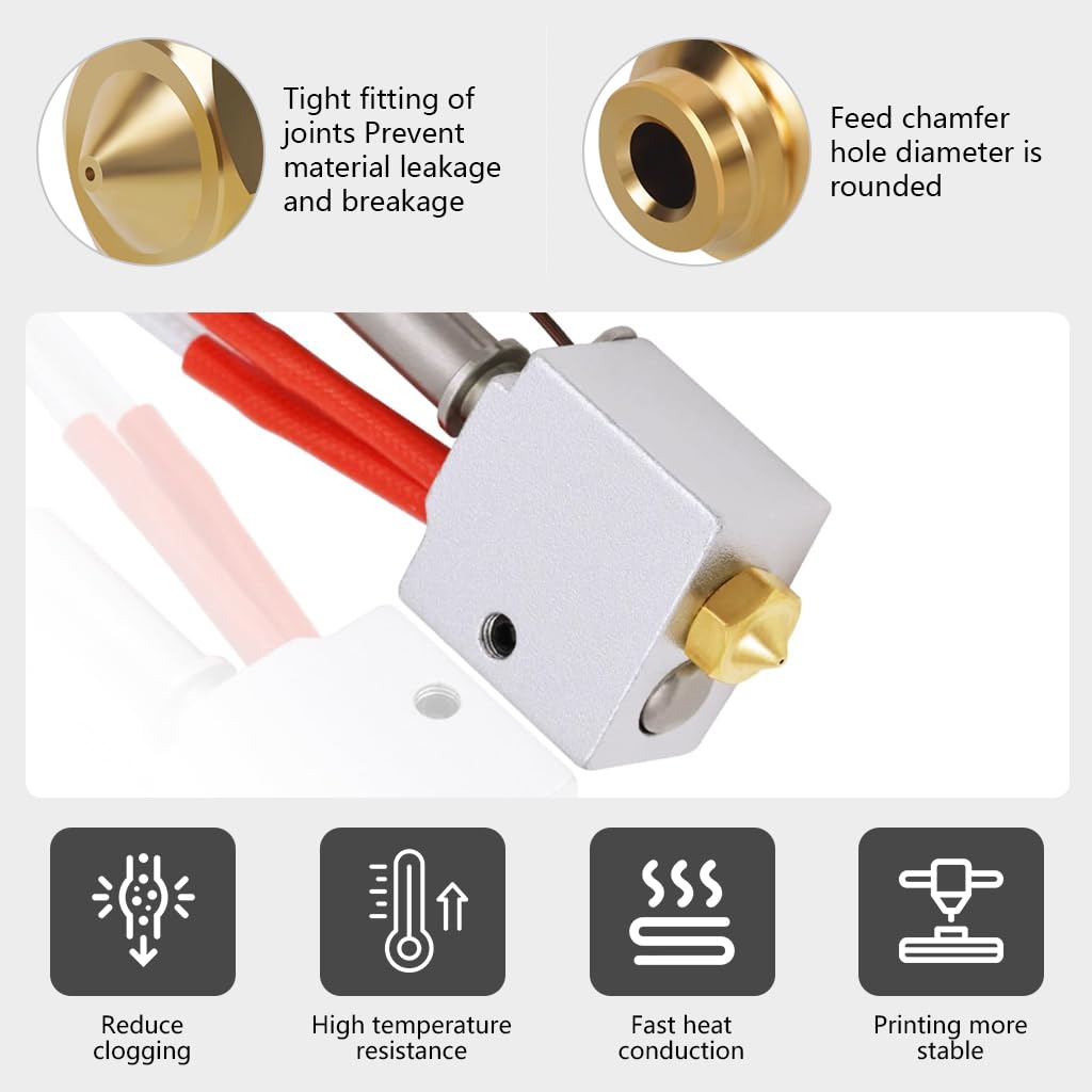 Serplex 3D Printer Nozzles for Kobra 2 Series with 0.4mm Precision Brass Tips | Smooth Extrusion